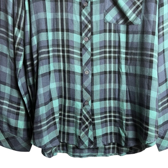 Rails Women’s Hunter Shirt In Smoke Agave Black Size M - Picture 6 of 15